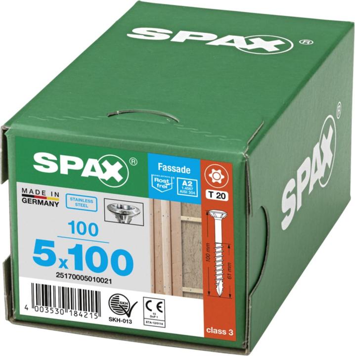 Produktbild Spax A2 Linsenkopf Fraesrippen T-Star Plus T20 Teilgewinde Cut (100 Schrauben pro Stück)