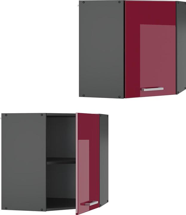 Anthrazit, Rot Hochglanz