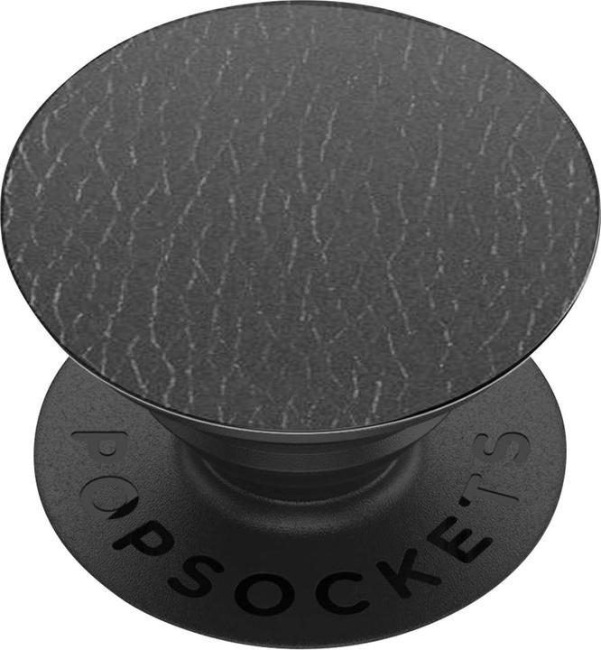 Actual product image PopSockets Pebbled Vegan Leather Black (2nd Gen, interchangeable)