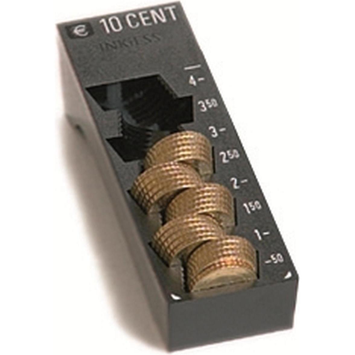 Inkiess, Geldkassette, Einzelmünzbehälter Minikord 10 Euro-Cent schwarz