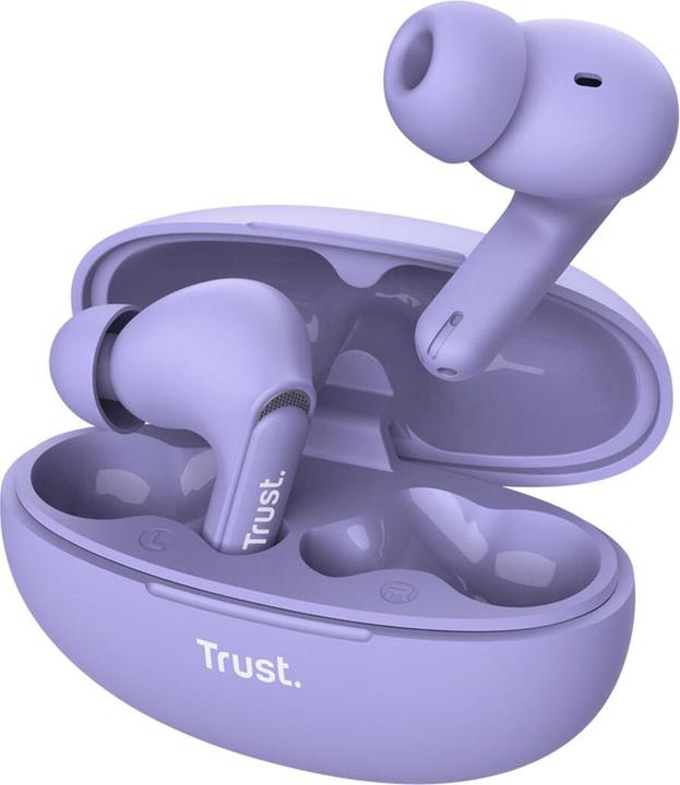 Trust Yavi Bt Enc Earbuds Purple (ANC, 23 h, Kabellos)
