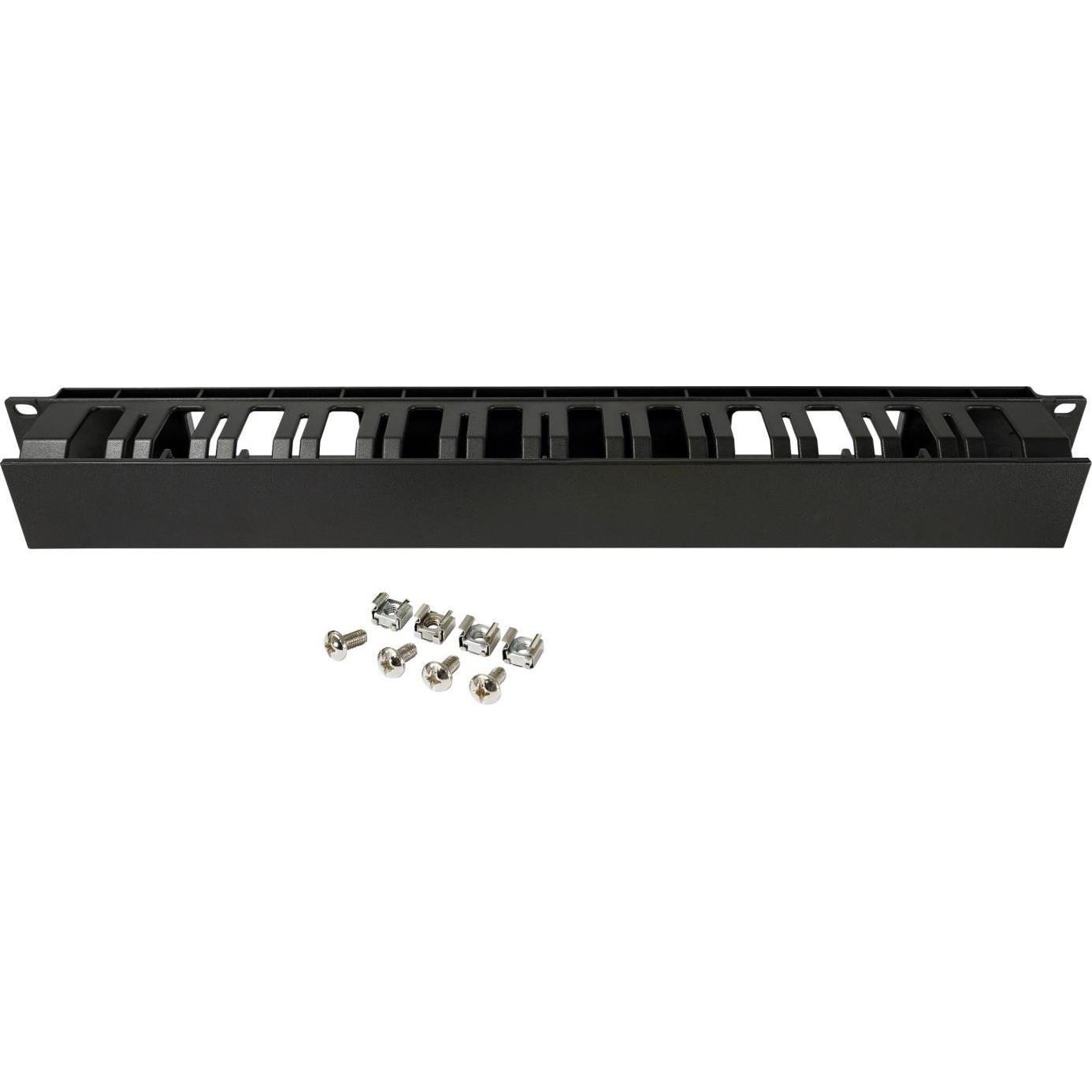 Televes Kabelführungspanel 19z 1HE UKF Frontabdeckung 533160 RAL 9005, Serverschrank Zubehör, Schwarz