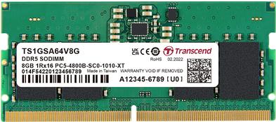 Produktbild Transcend SO DDR5 PC 4800 CL40 TSModul, TS1GSA64V8G (1 x 8GB, 4800 MHz, DDR5-RAM, SO-DIMM)