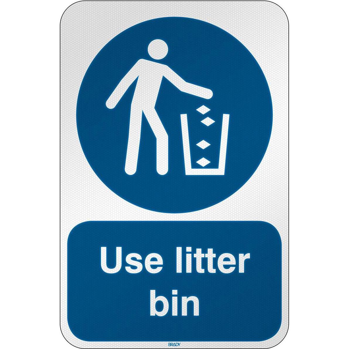 Brady, Sicherheitskennzeichnung, ISO Safety Sign - Use litter
