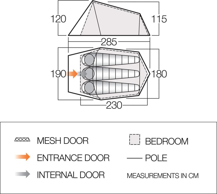 Immagine prodotto Vango Anima 300 (Tenda a tunnel, 2.86 kg, 3 persone)