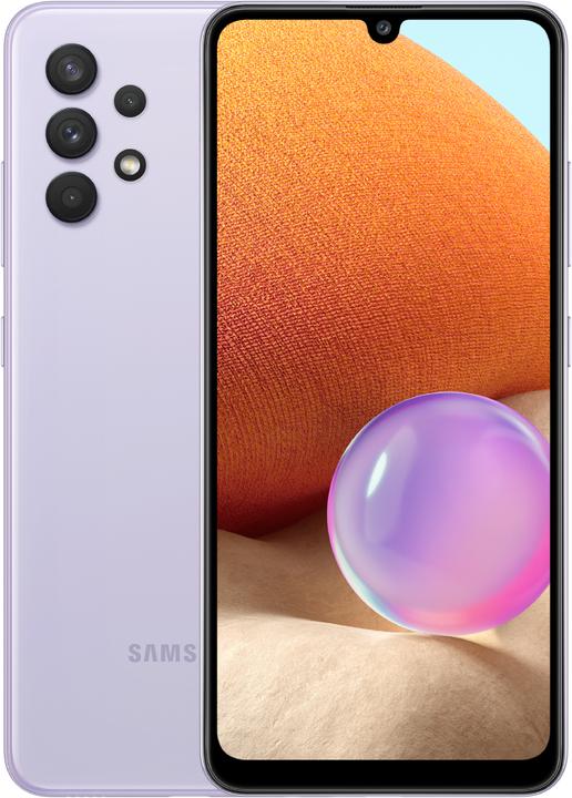 Actual product image Samsung Galaxy A32 5G (128 GB, Lavender, 6.50", Hybrid Dual SIM, 48 Mpx, 5G)