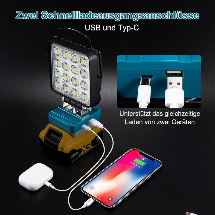 Immagine prodotto ‎Sentoo Akku-Baustrahler für DeWalt (4800 lm)