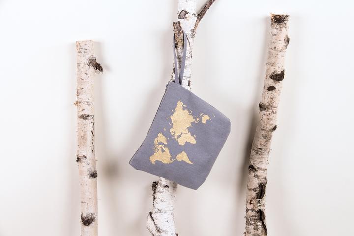 Produktbild Rayher Kosmetiktasche mit Reissverschluss, 22 x 17 cm, Grau