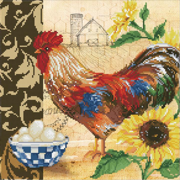 Image du produit Diamond Dotz DD9-049 Country Rooster 41 x 41 cm