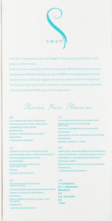 Immagine prodotto Swan Il Cigno Baciante Rotante e Vibrante Blu