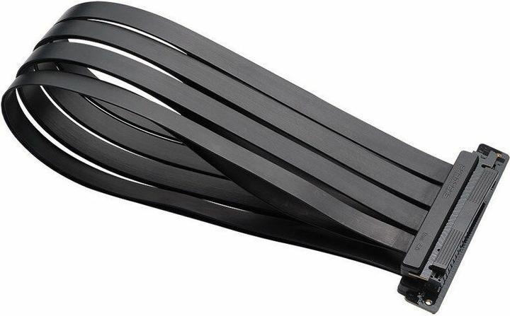 Actual product image Phanteks PCI-E 4.0 x16 riser ribbon cable, 90 degrees, 60cm - black