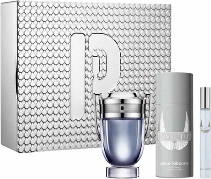 Immagine prodotto Paco Rabanne Invictus Eau De Toilette Spray 100ml Set 3 articoli (Set di profumi)