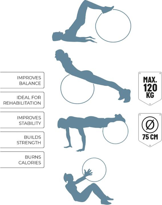 Actual product image Umbro Fitness ball D75cm Red (75 cm)