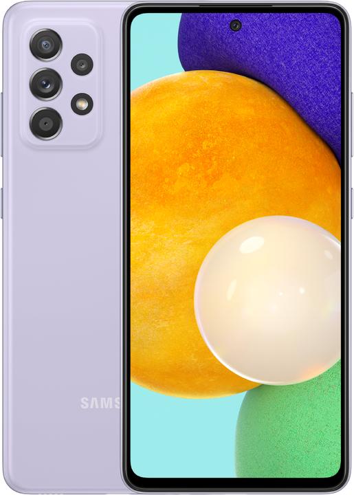 Actual product image Samsung Galaxy A52 5G (128 GB, Lavender, 6.40", Dual SIM, 5G)