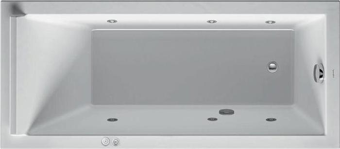 Actual product image Duravit Rectangular whirlpool tub STARCK 135 l 160x70 we 1 RS Jet system (135 l, 160 cm, 70 cm)