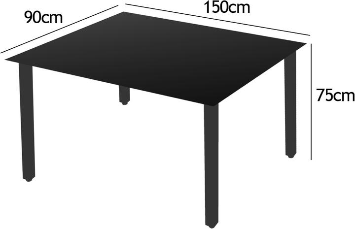 Produktbild Casaria Sitzgruppe 7tlg. (150 x 90 x 75 cm)