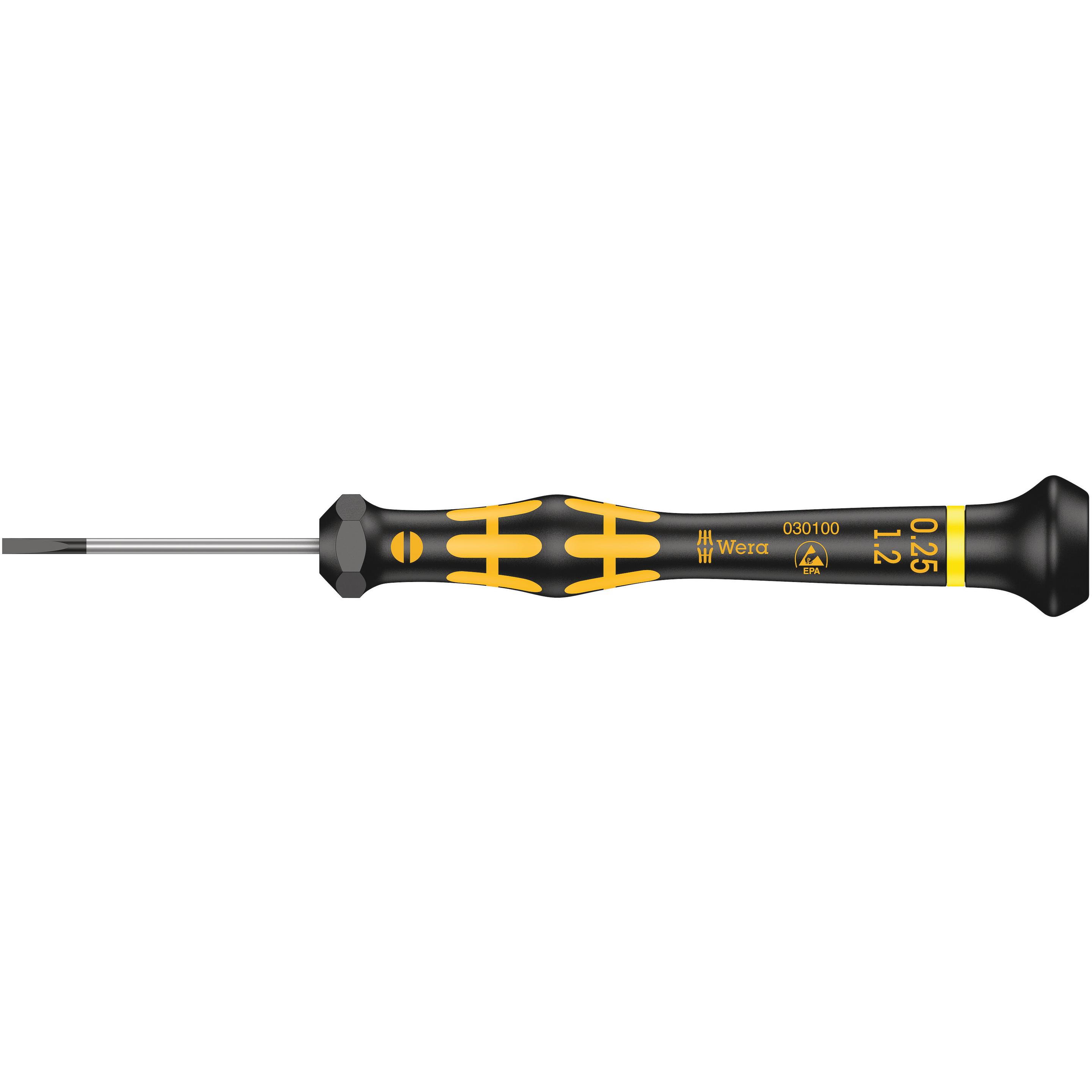 Wera, Schraubenzieher, 1578 A ESD Micro 0,25 x 1,2 x 40 mm (Schlitzschrauben)