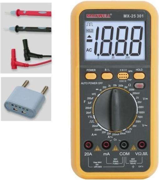 Immagine prodotto Maxwell & Williams Digital Multimeter (True RMS) 25302