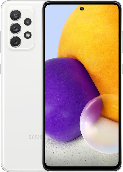 Actual product image Samsung Galaxy A72 (128 GB, White, 6.70", Hybrid Dual SIM, 4G)