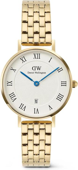 Produktbild Daniel Wellington - Petite 28 Roman Numerals Date 5-Link White Gold DW00100857 (28 mm)