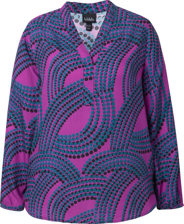 Actual product image Ulla Popken Wave Dot Print Long Sleeve Blouse (46, 48)