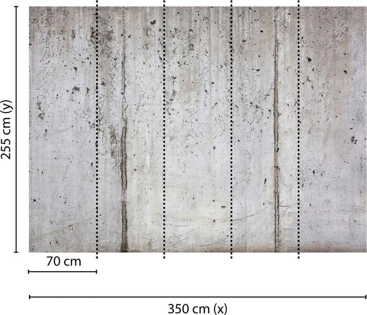 Image du produit Livingwalls Designwalls Concrete Wall en aspect béton (350 x 255 cm)
