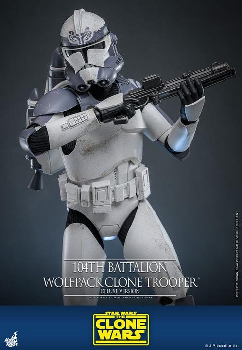 Actual product image Hot Toys Star Wars The Clone Wars Actionfigur 1/6 104th Battalion Wolfpack Clone Trooper Deluxe Version 30 cm