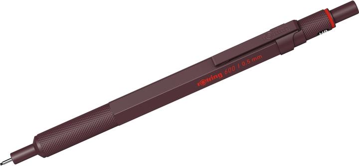 Actual product image Rotring 600 Mechanical Pencil | HB Lead 0.5 mm | All-Metal Body Propelling Pencil | Chocolate Truffle |... (0.50 mm, HB)