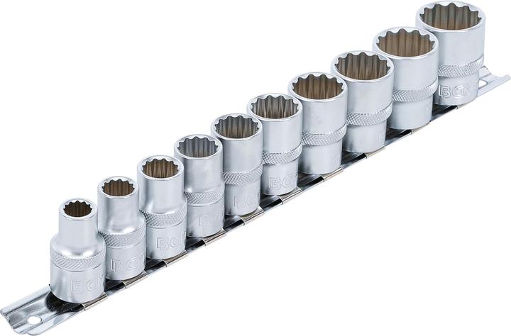 Produktbild BGS Steckschlüssel-Einsatz-Satz, Zwölfkant Antrieb Innenvierkant 12,5 mm (1/2") Zollgrössen 10-tlg. (12.5 mm)