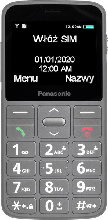 Actual product image Panasonic KX-TU160 Easy Use Mobile Phone Pilkas, 2.4 ", TFT-LCD, 240 x 320, USB version USB-C, Built-in camera (2.40", 0.30 Mpx)