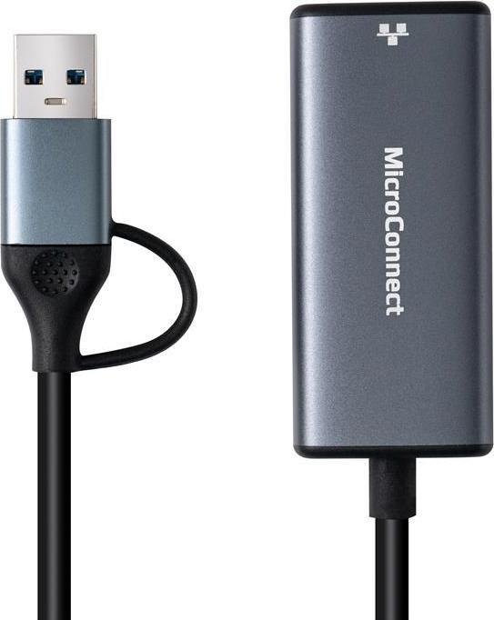 Productafbeelding MicroConnect USB-C / A naar RJ45 2.5G (USB-C, RJ45/LAN (1x))