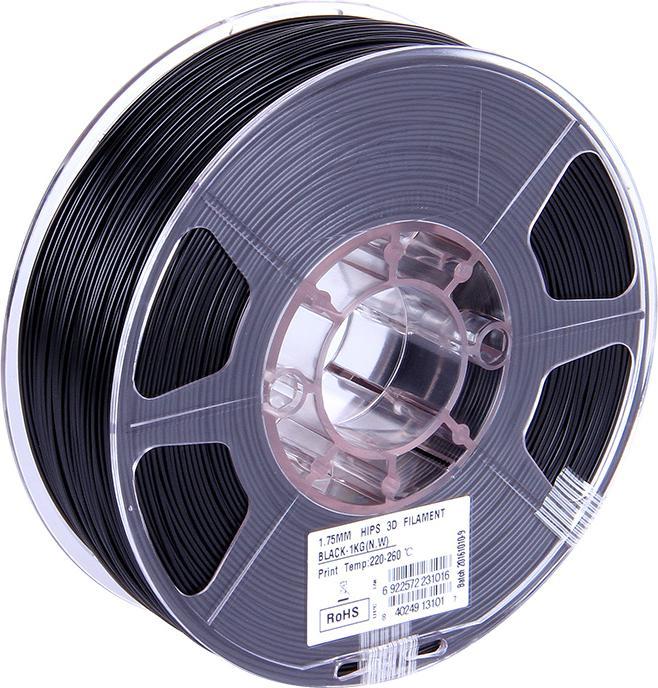 Actual product image eSUN HIPS Black Filament 1.75mm 1Kg (HIPS, 1.75 mm, 1000 g)
