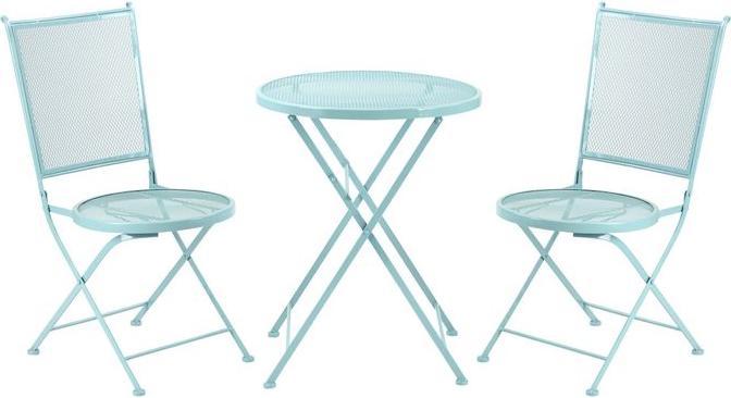 Image du produit Swisshandel24 Set de jardin pour 2 personnes set bistro 1 table + 2 chaises pliantes pour terrasse balcon M (55.50 cm)