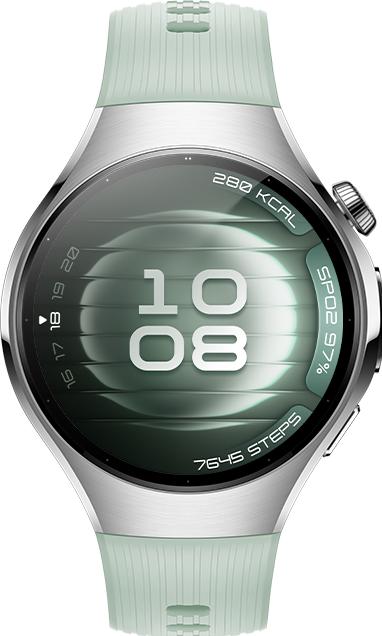 Produktbild Huawei Smartwatches Watch 5 (42mm), Fluorelastomer Hellgrünes Armband, Metallgehäuse, Soc-L19F (42 mm)