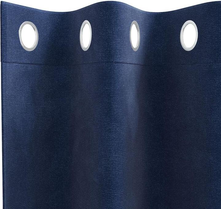 Immagine prodotto VidaXL Tende oscuranti con occhielli 2 pezzi Velluto blu scuro (140 x 140 cm)