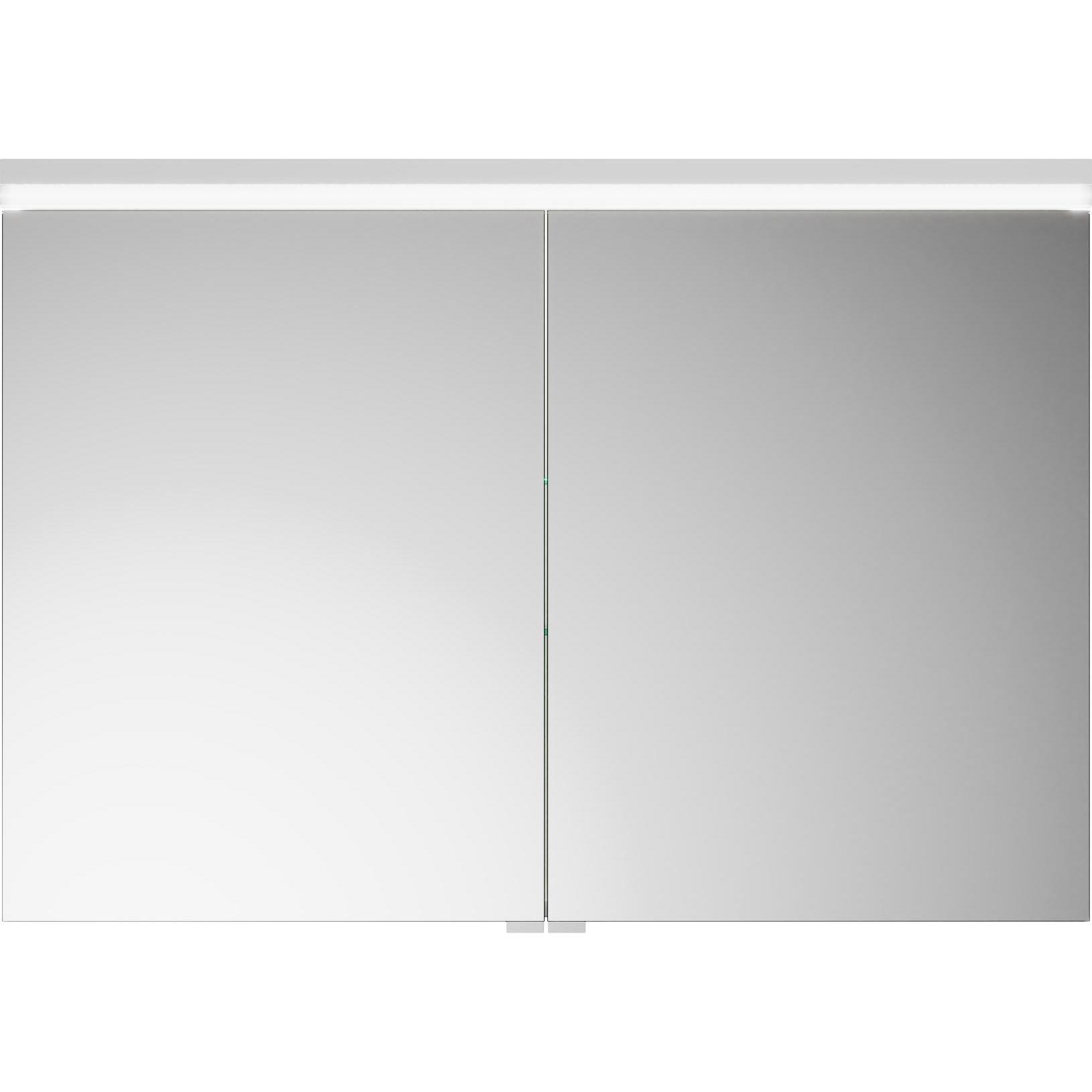 burgbad, Spiegelschrank, Lin20 Spiegelschrank LED-Beleuchtung inklusive LED-Waschtischbeleuchtung, 2 Türen, 1000x700
