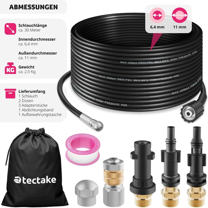 Produktbild tectake Rohrreinigungsschlauch (1 Stk.)