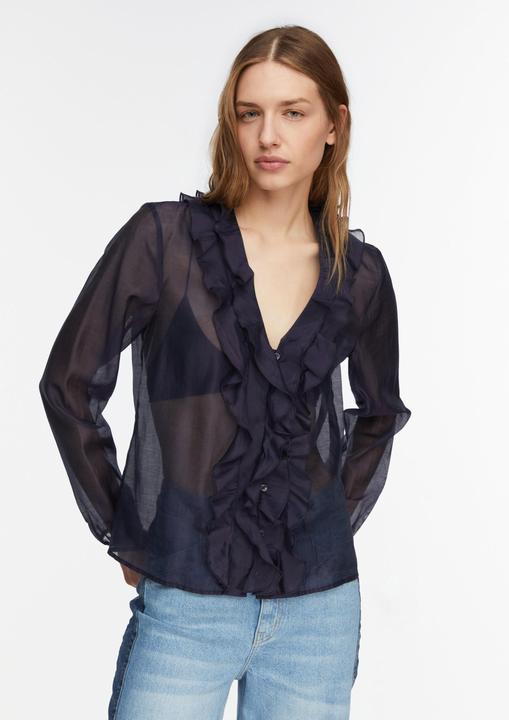 Immagine prodotto Comma Bluse Romantische Lyocell-Voile-Bluse mit Knopfleiste (40)