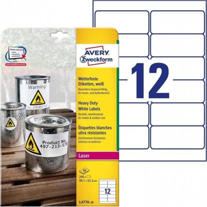 Produktbild Avery Wetterfeste Folien-Etiketten