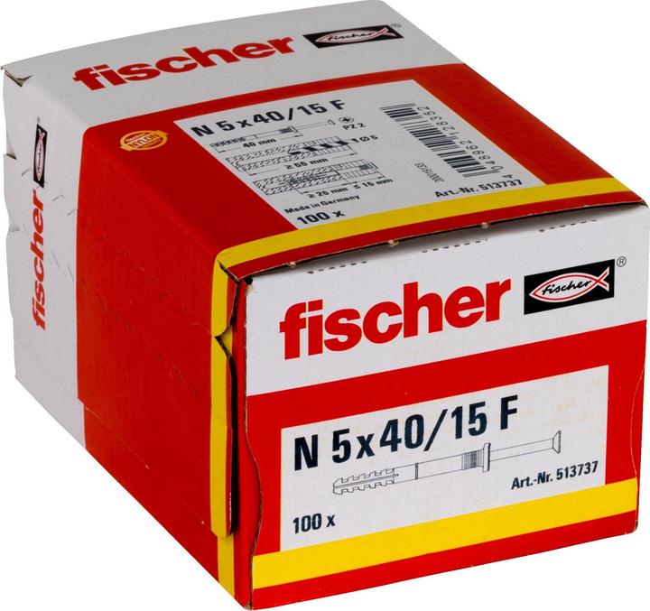 Image du produit Fischer Tampon à clouer N 5x40/15 F (100 pcs)