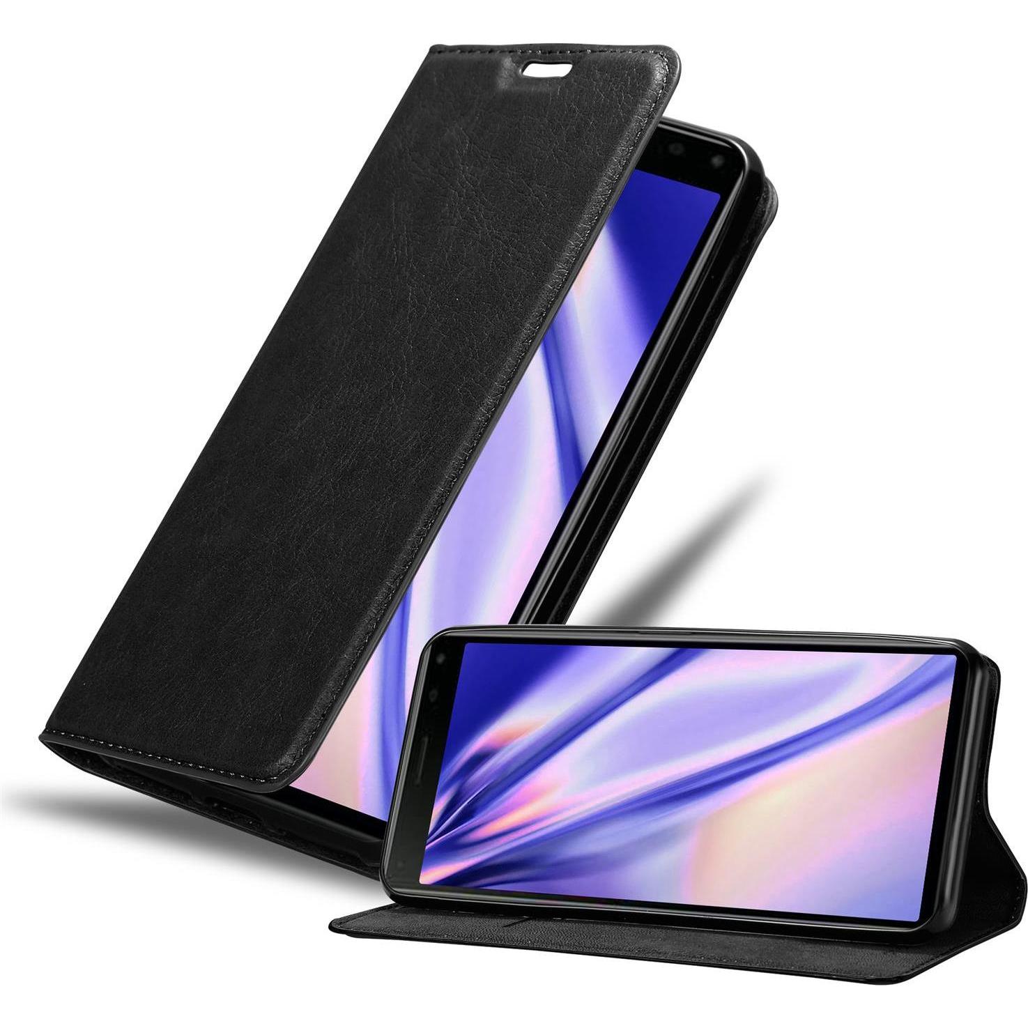Cadorabo Book Invisible Magnet Cover (Sony Xperia 20), Smartphone Hülle, Schwarz