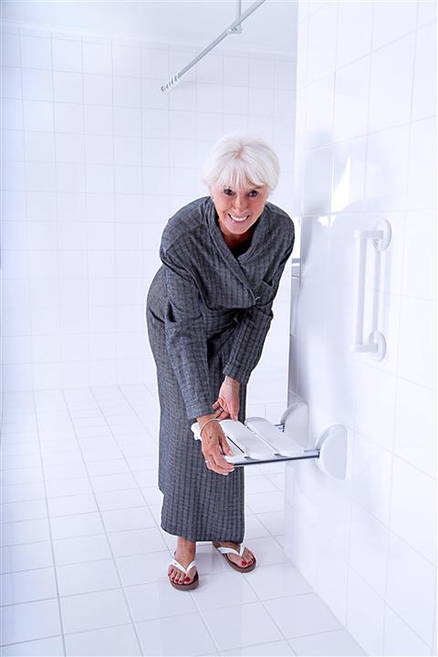 Produktbild Ridder Duschklappsitz weiss Pro (130 kg)