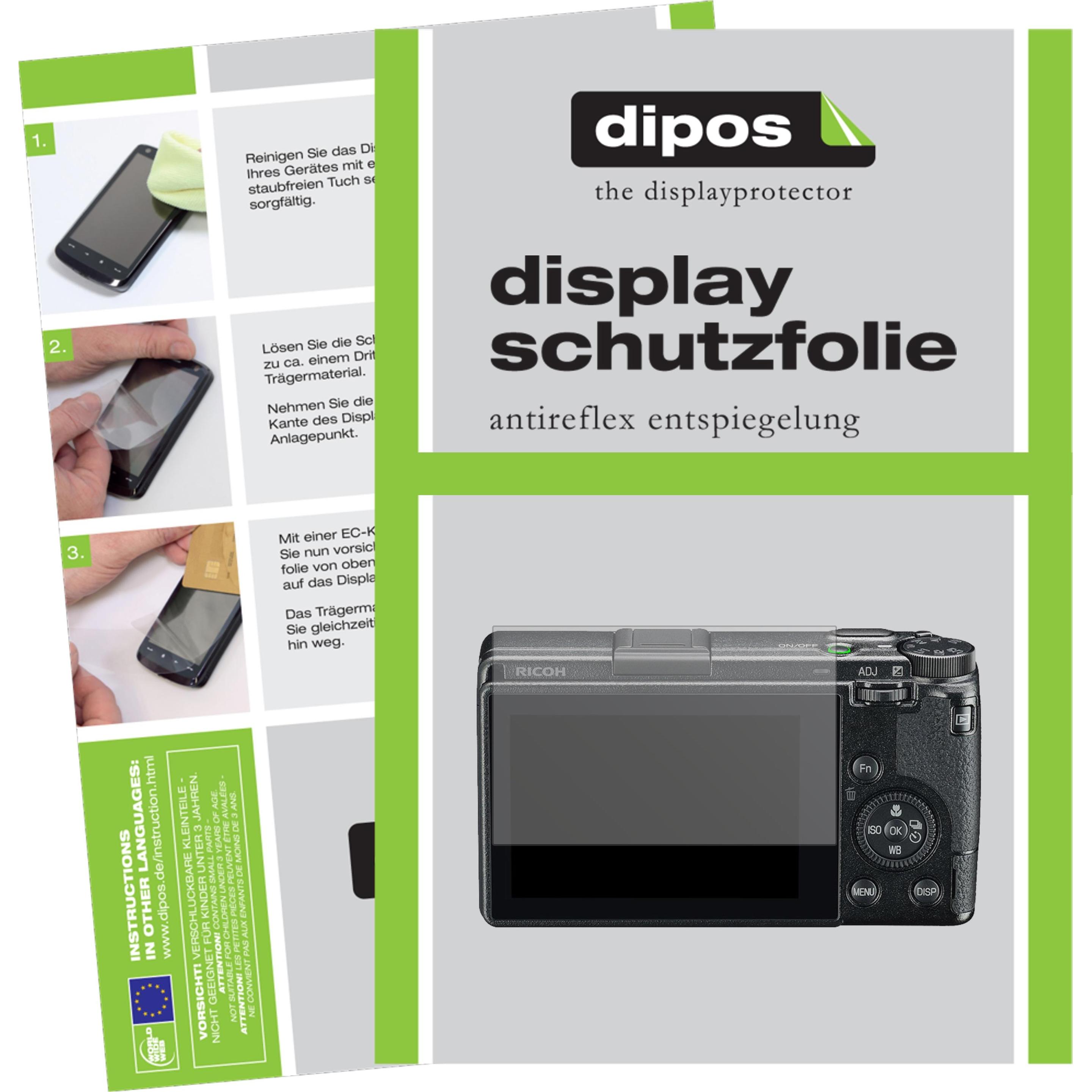 Dipos Displayschutzfolie Antireflex (Displayschutz, Ricoh GR III), Kameraschutz, Transparent