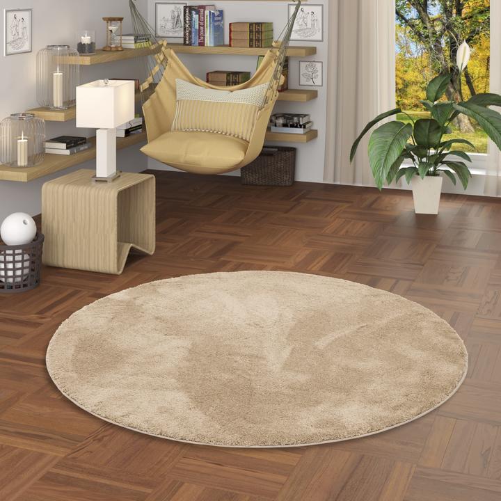 Actual product image Pergamon Hochflor Super Soft Teppich Silky Rund (Round)