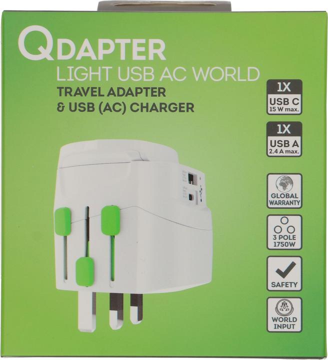Immagine prodotto Q2 Power Adattatore da viaggio Q2Power "QDAPTER"