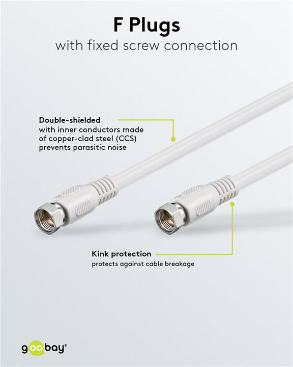 Produktbild Goobay 27484 F plug (85 dB, Antennenkabel)