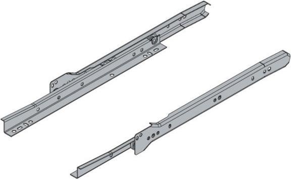 Actual product image Hettich Schubladenschiene Teilauszug Rollschubführung 300 mm weiss 2 Stück