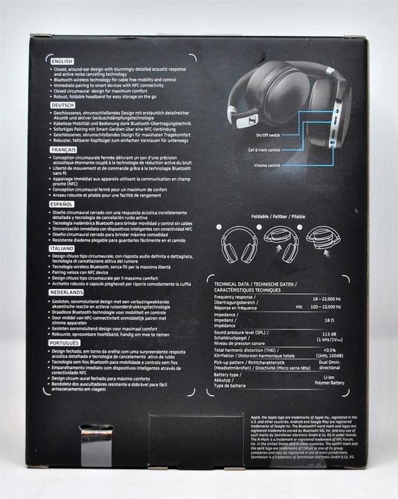 Produktbild Sennheiser HD 4.50 Btnc (ANC, 19 h, Kabelgebunden, Kabellos)