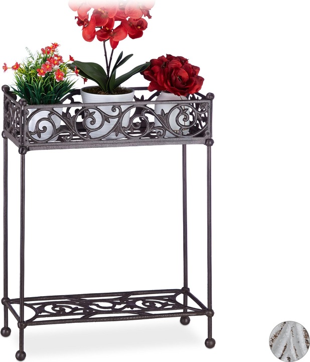 Image du produit Relaxdays Etagère à fleurs, en fonte de fer