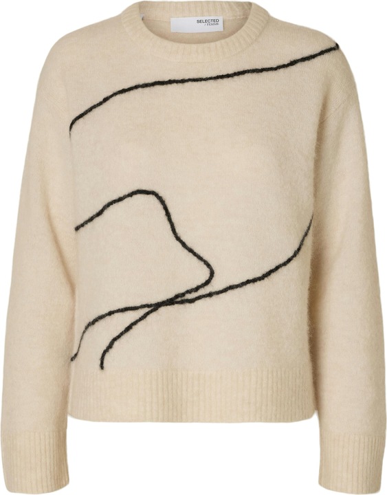 Selected Femme Abstrakter Strickpullover